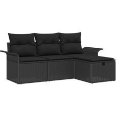 Generic - GFS-4P - Schwarz - Rechteckig - Gartenmöbelset