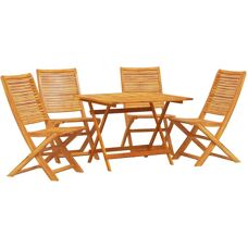 Generic - ACACIA 5P - Acacia wood - Square - Esstisch-Set