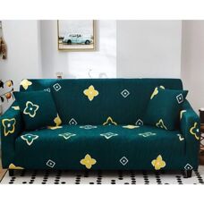 LINGHHANG - 2-Seater - Dark Green - Elastic - Sofa Cover