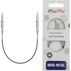 KnitPro Nova Metall Rundstricknadsspitzen - 25cm x 5mm