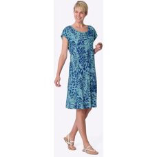 H&M Blaues Gemustertes Sommerkleid - Kleid