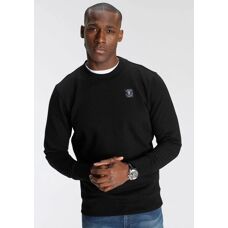 DELMAO Sweatshirt - Langarm, Regular Fit, Schwarz - Pullover