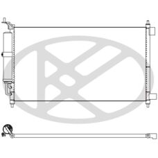 KOYORAD CD020311 Kondensator - Aluminium - R 134a - 600mm