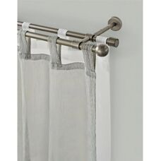 GARESA BOLTI Silber Gardinenstange - 330cm, 2 Läufig, Ø16mm