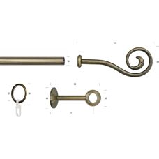 GARESA ESPERANCA Gardinenstange - Metall, verstellbar, 190cm