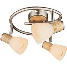Spotlight da soffitto Globo Gylfi Nickel - 3 lampade E14