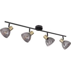 Globo Lighting JAY Black Movable 4-Lamp Lighting Rail