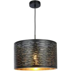 Globo Lighting Tunno Pendant Light - Black Metal E27