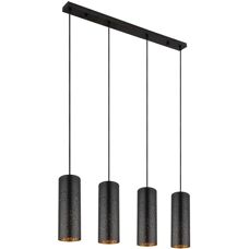 Globo Crocky Pendant Lamp - Black - Metal - 21005-4H