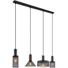 Globo Jedd Black Metal Pendant Light - Pendant Light