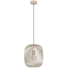 EGLO Romazzina Függeszték - Modern homokszínű kalitka lámpa