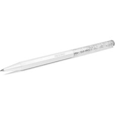 Penna a sfera Swarovski in forma di ottagono bianco laccato - Penna