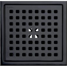 Cyslmuk - 6in Square Matte Black Drain - Removable Grate