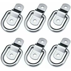 CYSLMUK - D-ring Anchor Set 6 - Silver - 26mm ID - D-ring