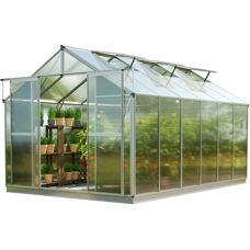 GFP Gewächshaus 225x384cm - Doppelwandige Polycarbonat - Ganzjährig Einsatz