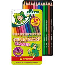Jolly 12 Buntstifte - Leuchtende, Bruchfeste, Umweltfreundlich