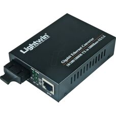 Convertidor Gigabit Lightwin - Monomodo 20 km - SC/RJ45