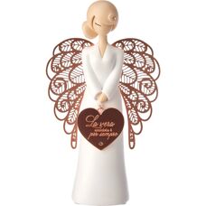 Figura di angelo Enesco - Ceramica - Bianco - 15,5 cm