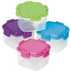 Sistema 21127 Matoppbevaringsboks - 4 stk - 62ml - Flerfarget