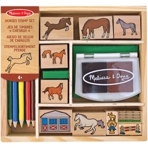 Conjunto de carimbos de cavalos Melissa & Doug - Carimbos de madeira para crianças Conjunto de carimbos de cavalos Melissa & Doug - Carimbos de madeira para crianças
