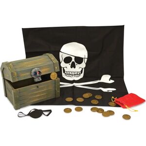 Melissa & Doug Cofre pirata de madera - Caja de juguetes para niños Melissa & Doug Cofre pirata de madera - Caja de juguetes para niños