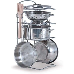 Set de casseroles en acier inoxydable Melissa & Doug - Jouet de cuisine Set de casseroles en acier inoxydable Melissa & Doug - Jouet de cuisine