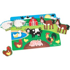Melissa & Doug Farm Animals Wooden Peg Puzzle - Puzzle Melissa & Doug Farm Animals Wooden Peg Puzzle - Puzzle
