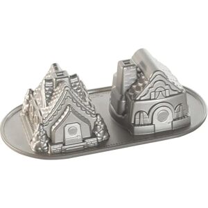Nordic Ware Gingerbread House Duet Pan - Cast Aluminum, Silver, Non-stick Nordic Ware Gingerbread House Duet Pan - Cast Aluminum, Silver, Non-stick