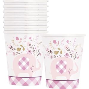 Unique Industries Różowe Kwiatowe Kubki Papierowe - Baby Shower 1. Urodziny Unique Industries Różowe Kwiatowe Kubki Papierowe - Baby Shower 1. Urodziny