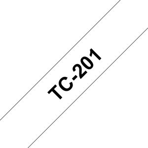 Brother TC-201 Černá na Bílém Etiketovací Páska - Páska Brother TC-201 Černá na Bílém Etiketovací Páska - Páska