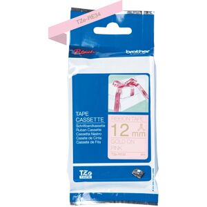 Brother TZE-RE34 Label-Making Tape - Pink, Gold Print, Satin Ribbon Brother TZE-RE34 Label-Making Tape - Pink, Gold Print, Satin Ribbon