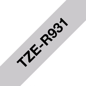 Brother TZE-R931 label-making tape - Black on silver Brother TZE-R931 label-making tape - Black on silver
