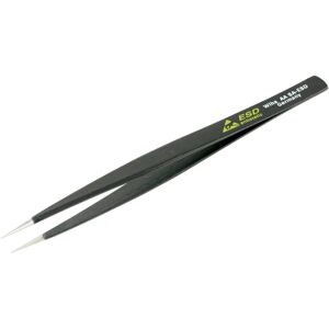 Wiha 44501 Stainless Steel Fine Point Professional ESD Precision Tech Tweezer with Static Dissipative Grip and Hypo Allergenic 130mm Overall Length Wiha 44501 Stainless Steel Fine Point Professional ESD Precision Tech Tweezer with Static Dissipative Grip and Hypo Allergenic 130mm Overall Length