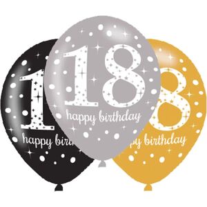 Amscan 9900736 Gouden Feestballonnen 18e Verjaardag - Feestdecoratie Amscan 9900736 Gouden Feestballonnen 18e Verjaardag - Feestdecoratie