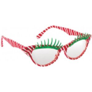 Amscan 397685-55 Red/White/Green Candy Cane Glasses - Fancy Dress Prop Amscan 397685-55 Red/White/Green Candy Cane Glasses - Fancy Dress Prop