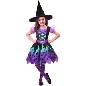 Fialový kostým čarodějnice od Amscan pro dívky - 2-8 let Halloween a Velikonoce Fialový kostým čarodějnice od Amscan pro dívky - 2-8 let Halloween a Velikonoce