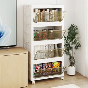 Costway Boîte de Rangement Blanche - 168L, Pliable, Mobile - Publicité Costway Boîte de Rangement Blanche - 168L, Pliable, Mobile - Publicité