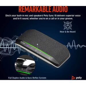 Poly Sync 10 Microsoft Teams Certified speakerphone - Silver Poly Sync 10 Microsoft Teams Certified speakerphone - Silver