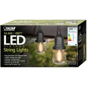 Alpha Lights Outdoor String Lights 2Pack - 48FT Festoon Lights - String Lights Alpha Lights Outdoor String Lights 2Pack - 48FT Festoon Lights - String Lights