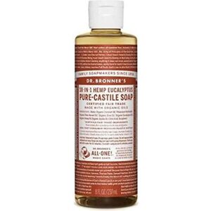 Savon liquide à l'eucalyptus de Dr Bronner's - Savon liquide - Publicité Savon liquide à l'eucalyptus de Dr Bronner's - Savon liquide - Publicité