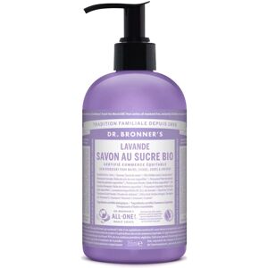 Savon au Sucre Bio Lavande de Dr Bronners - Mains, Visage, Corps, Cheveux - Publicité Savon au Sucre Bio Lavande de Dr Bronners - Mains, Visage, Corps, Cheveux - Publicité