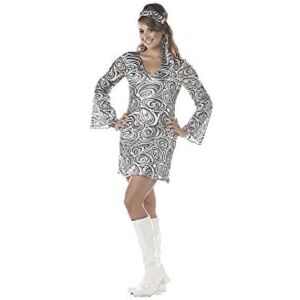 California Costume Collections Disco Diva 1960s 70s Silver Retro Foxy Lady Dancing Queen Womens Costume - Costumes & Accessories California Costume Collections Disco Diva 1960s 70s Silver Retro Foxy Lady Dancing Queen Womens Costume - Costumes & Accessories