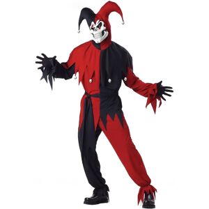 California Kostüm Evil Jester - Rot Schwarz Mardi Gras Kostüm California Kostüm Evil Jester - Rot Schwarz Mardi Gras Kostüm