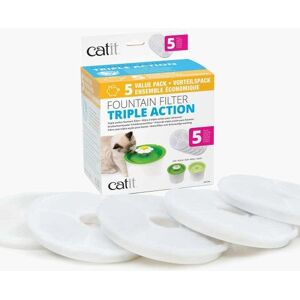 Catit Brand Triple Action Filter for 3L Fountain - Pack of 5 Catit Brand Triple Action Filter for 3L Fountain - Pack of 5