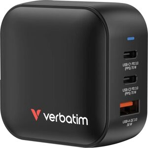 Verbatim Mini GaN Charger 70W Black - Charger Verbatim Mini GaN Charger 70W Black - Charger