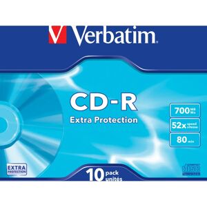 Verbatim CD-R 700MB 52x - Data Storage Disc 10 Pack Verbatim CD-R 700MB 52x - Data Storage Disc 10 Pack