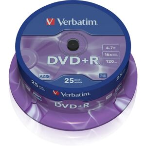 Verbatim DVD+R 16x Advanced AZO Hopea - Optinen Levy Verbatim DVD+R 16x Advanced AZO Hopea - Optinen Levy