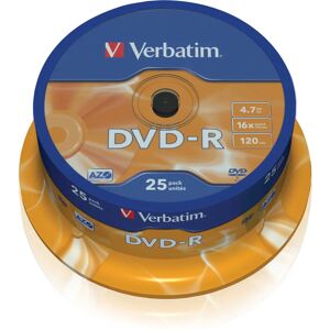 Verbatim 43522 DVD-R 4,7GB Hopea - 25 kpl Verbatim 43522 DVD-R 4,7GB Hopea - 25 kpl