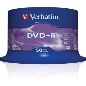 Verbatim 43550 4.7GB DVD+R - 50 Discs - Long Life Optical Storage Verbatim 43550 4.7GB DVD+R - 50 Discs - Long Life Optical Storage