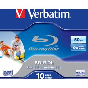 Verbatim Disque Blu-ray 50GB - Imprimable 6x - 10 pcs Verbatim Disque Blu-ray 50GB - Imprimable 6x - 10 pcs